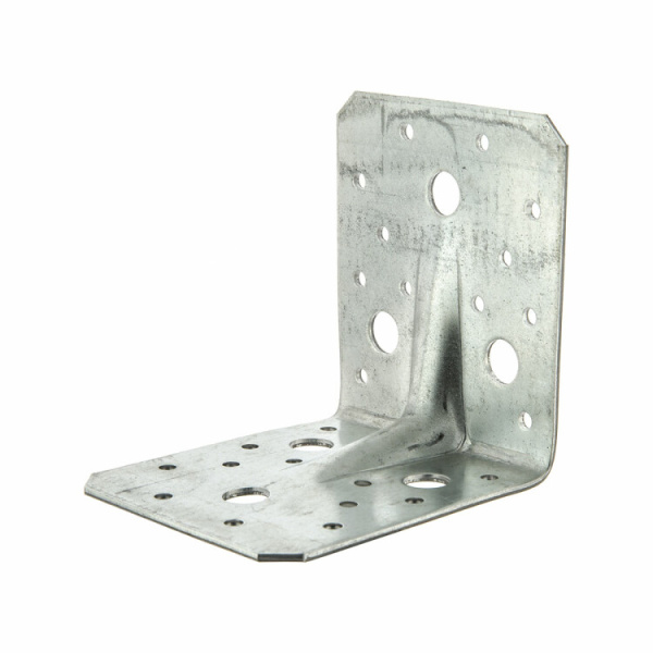 Уголок крепежный усиленный 90х90х40x2, оцинкованный - накл. | 126395 | Tech-KREP