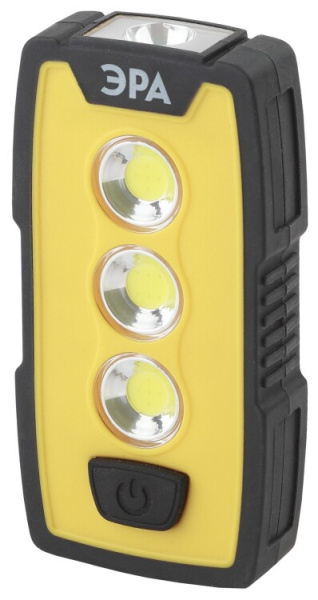 Фонарь рабочий 1хLED (COB) + 1xLED 3xAAA RB-802 Практик, магнит, крючок, клипса, IP65 | Б0029180 | ЭРА