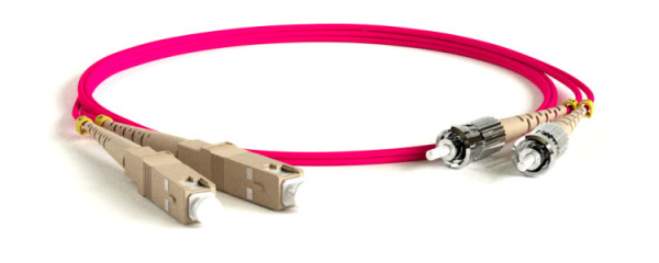 Патч-корд FC-D2-504-SC/PR-ST/PR-H-3M-LSZH-MG волоконно-оптический (шнур) MM 50/125(OM4), ST-SC, 2.0 мм, duplex, LSZH, 3 м | 239496 | Hyperline