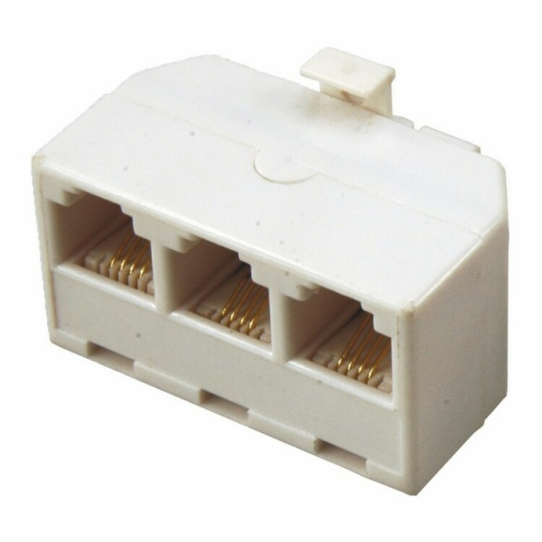 Телефонный тройник RJ-11(6P-4C) (штекер - 3 гнезда) | 03-0041 | REXANT