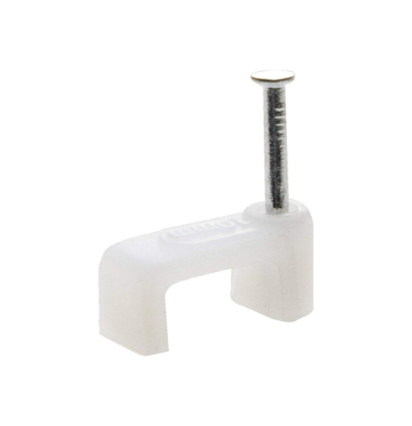 Скоба для кабеля плоская Б10 мм (50 шт) - пакет | 103660 | Tech-KREP