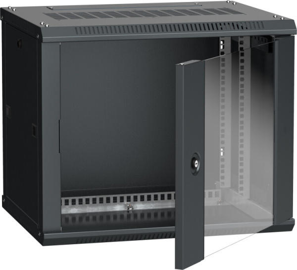 Шкаф LINEA W 9U 600x450 мм дверь стекло, RAL9005 | LWR5-09U64-GF | ITK