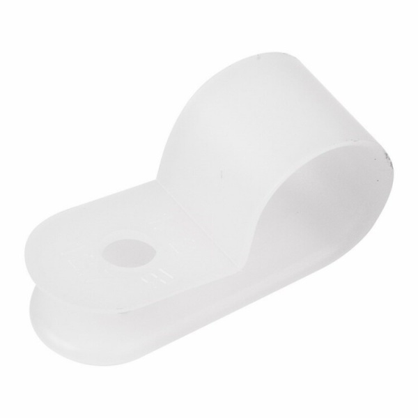 Кабельная скоба под винт 12 мм, белая, упаковка 50 шт. | 07-4412 | REXANT