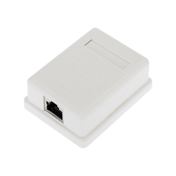 Рoзетка компьютерная внешняя, 1-порт RJ-45 (8P8C), FTP экранированная, категория 6, | 03-0142 | REXANT