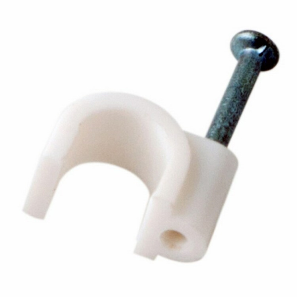 Крепеж кабеля круглый 7 мм, белый (упак. 20 шт) | 07-4007-20 | REXANT