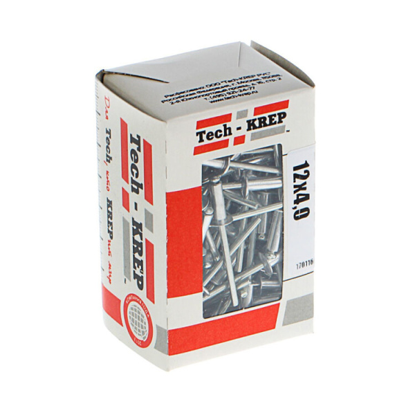 Заклепка 4,0х12 (100 шт) - коробка | 102288 | Tech-KREP