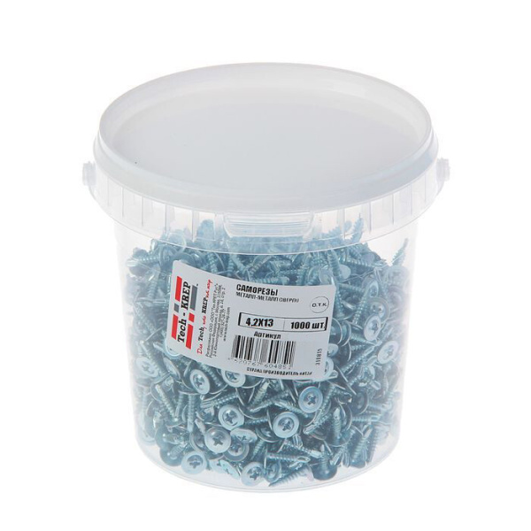 Саморез ШСММ св. 4,2х13 (1000 шт) - ведро ( 1,348 кг) | 100381 | Tech-KREP