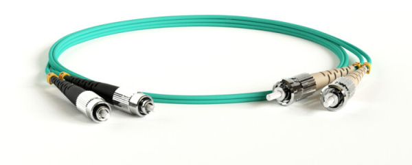Патч-корд FC-D2-503-FC/PR-ST/PR-H-2M-LSZH-AQ волоконно-оптический (шнур) MM 50/125(OM3), FC-ST, duplex, LSZH, 2 м | 247695 | Hyperline