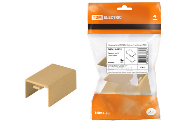 Соединитель КМС 20х10 сосна (4 шт./комп.) | SQ0411-0252 | TDM