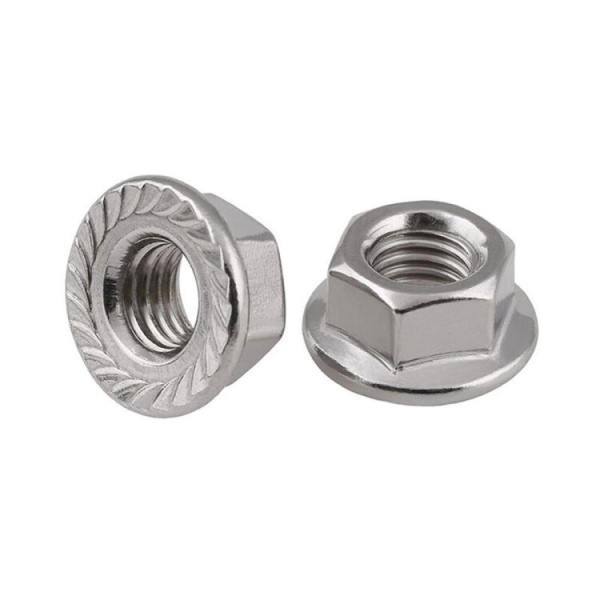 Гайка DIN6923 шестигранная оцинк. С фланцем М8 (200 шт) - пакет ( 1,33 кг) | 141612 | Tech-KREP