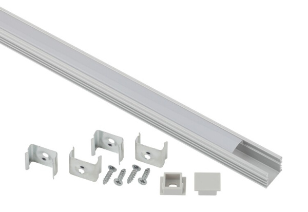 Комплект с накладным анодированным профилем CAB261 1612 16х12мм, 2м | Б0039462 | ЭРА