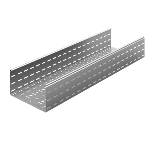 Лоток перфорированный 600х150х3000, толщ. 1,2 мм, гор. цинк | УЛП-600х150х3000-1,2-ГЦ | Ostec