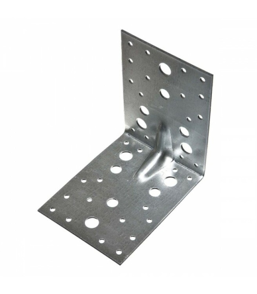 Уголок крепежный усиленный 150х150х65х2, оцинкованный - накл. | 141939 | Tech-KREP