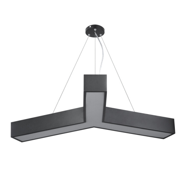 Светильник светодиодный Geometria Igrek SPO-143-B-40K-056 56Вт 4000К 3700Лм IP40 900*900*80 черный подвесной | Б0050571 | ЭРА