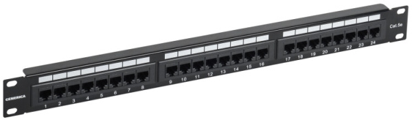 Патч-панель 1U кат. 5Е UTP 24 порта (Krone) GENERICA | PP24-1UC5EU-K05-G | ITK