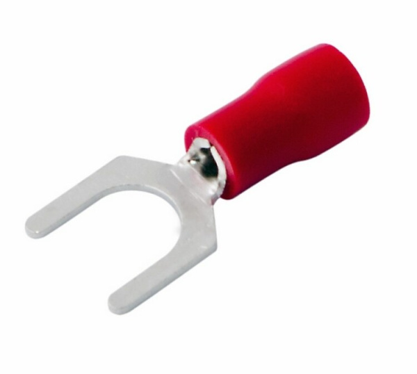 Наконечник вилочный изолированный 6.5 мм 0.5-1.5 мм? (НВи 1.5-6) красный | 08-0114 | REXANT