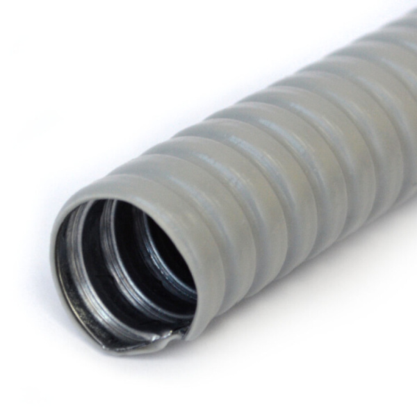 Металлорукав в ПВХ оболочке серый Р3-ЦП-НГ-75 (8м/уп) | PR04.0479 | Промрукав