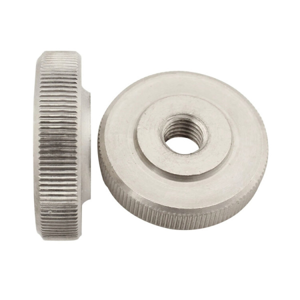 Гайка DIN 467 М8 нажимная низк. с накат. гол. нерж. А1 (1 шт)- пакет | 144180 | Tech-KREP