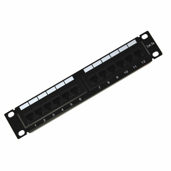 Патч-панель 10", 1U, 12 портов RJ-45, категория 5e, Dual IDC | 04-0025 | REXANT