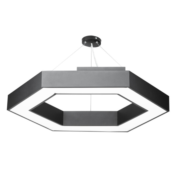 Светильник светодиодный Geometria Hexagon SPO-124-B-40K-051 51Вт 4000К 3900Лм IP40 800*800*80 черный подвесной | Б0050557 | ЭРА