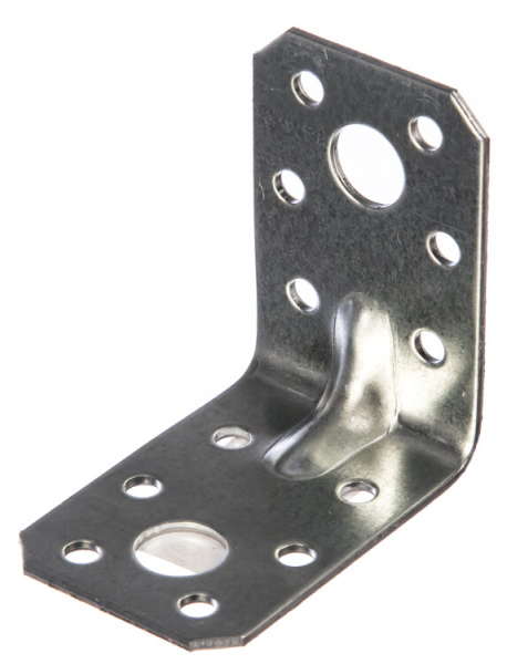 Уголок крепежный усиленный 50х50х36х2, оцинкованный - накл. | 124410 | Tech-KREP