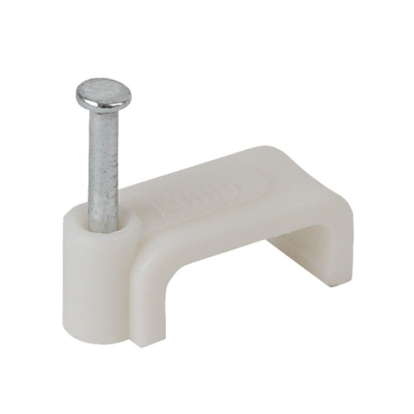 Скоба для кабеля плоская Б14 мм (30 шт) - пакет | 103662 | Tech-KREP