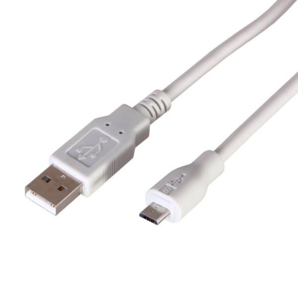 Кабель micro USB (male) штекер - USB-A (male) штекер, длина 3 метра, белый (PE пакет) | 18-1166 | REXANT