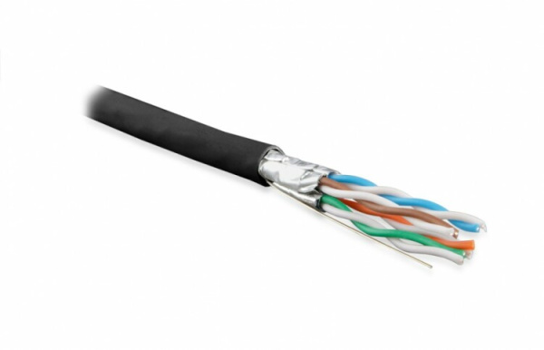 UFTP4-C6A-S23-OUT-PE-BK-500 (500 м) Кабель витая пара, экранир. (U/FTP), категория 6a, 4 пары(23AWG),одножил. (solid) | 359210 | Hyperline