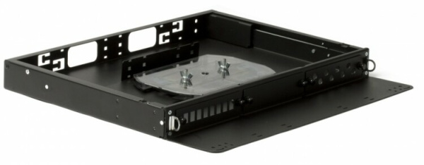 Hyperline FO-19V-1U-3xSLT-W130H30-24UN-BK Бокс оптический универсальный 19" выдвижной, с полкой, от 8 до 24 портов | 401216 | Hyperline