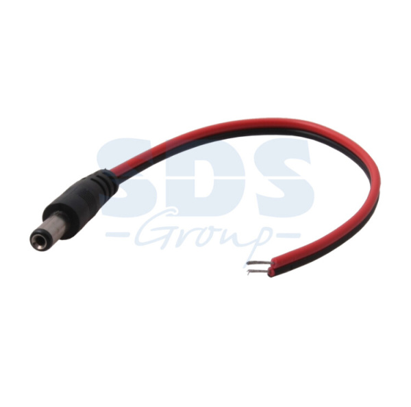 Разъем питания штекер 2.5х5.5x10 мм с проводом 20 см | 14-0324 | REXANT