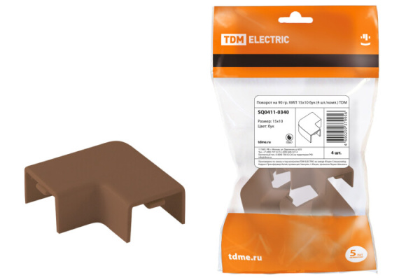 Поворот на 90 гр. КМП 15х10 бук (4 шт./комп.) | SQ0411-0340 | TDM