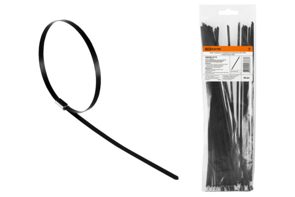 Хомут стальной с полимерным покрытием ХСП (304) 7,9х200 (50шт) | SQ0582-0115 | TDM