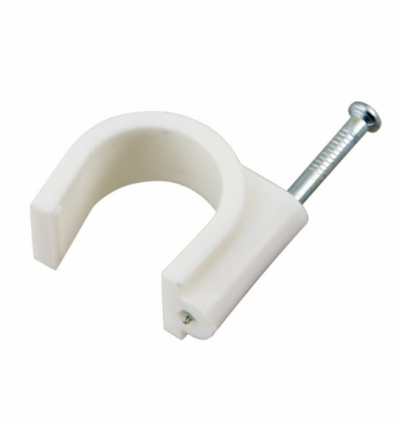 Крепеж кабеля круглый 20 мм, белый (упак. 50 шт) | 07-4020 | REXANT