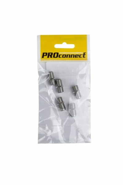 Переходник антенный, (гнездо F - гнездо F), бочка, (5шт.) (пакет) PROconnect | 05-4201-6-9 | PROconnect