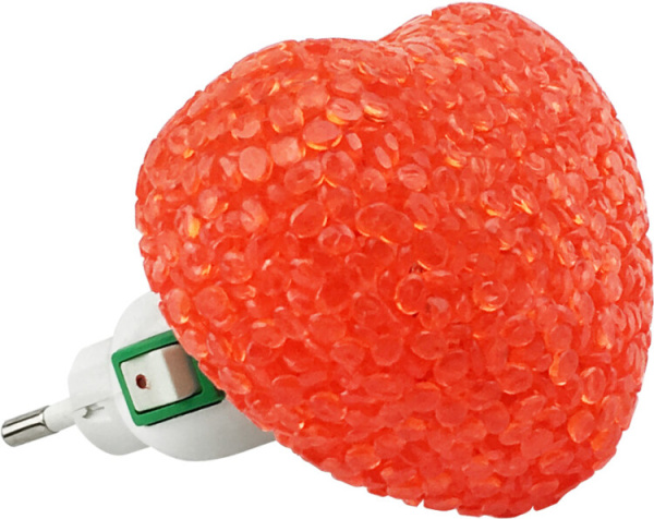 Ночник светодиодный NLA 10-HR СЕРДЦЕ красное с выключателем 230В | 4690612028934 | IN HOME