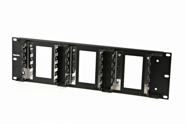 Рама KR-19-FRAME-FL-150 19" для крепления 15 плинтов для телефонии, 3U | 23206 | Hyperline